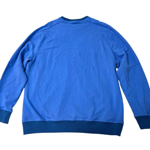 PUMA NWOT Men's Sweatshirt Crewneck Blue Cotton XL - Picture 2 of 10